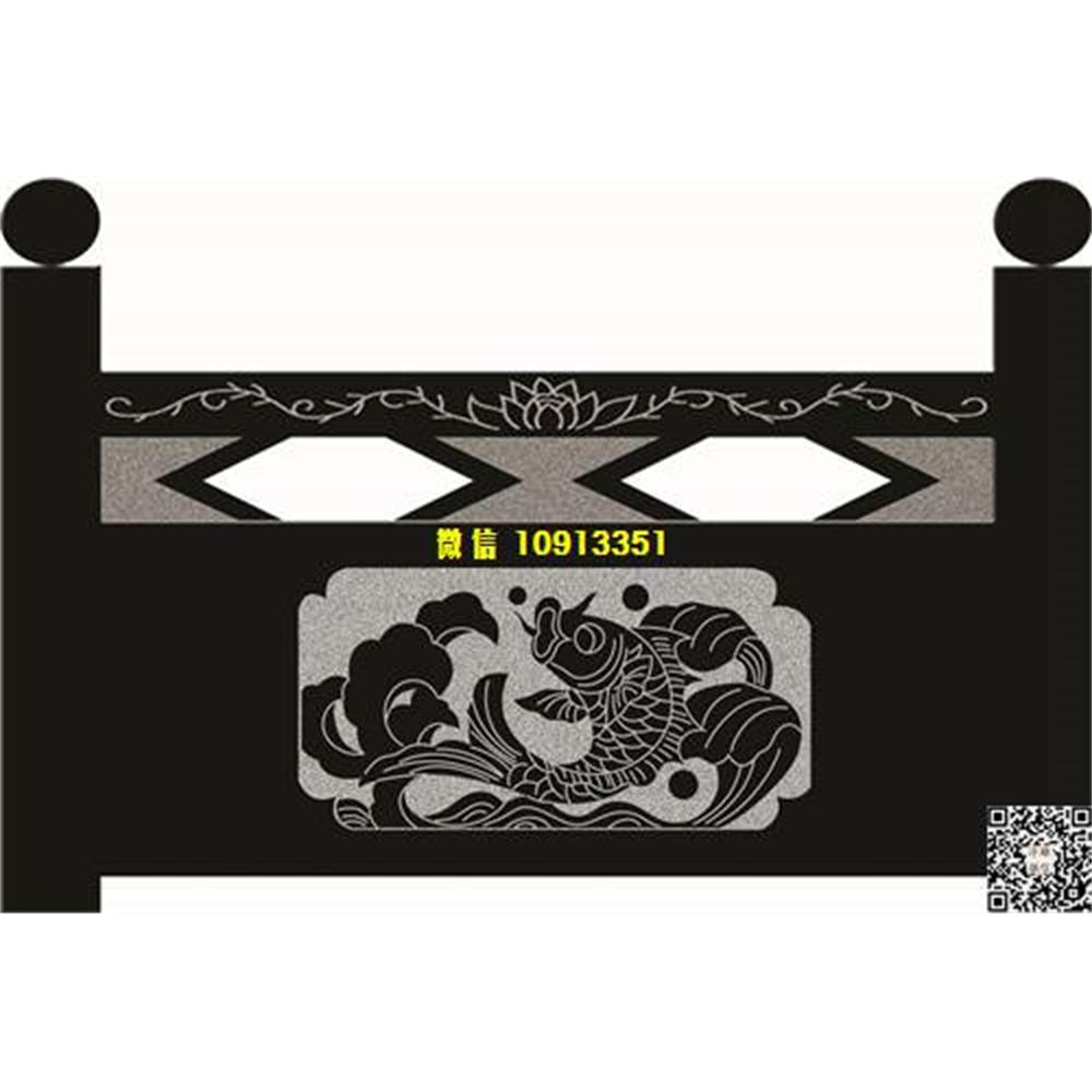 精雕图鱼栏板178精雕图线雕图线条图单线铣底图_电脑雕刻plt文泰矢量图精雕图浮雕图